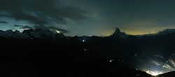 Archived image Webcam Rothorn Zermatt with Monte Rosa 21:00