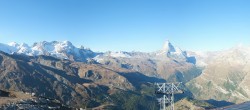 Archived image Webcam Rothorn Zermatt with Monte Rosa 08:00