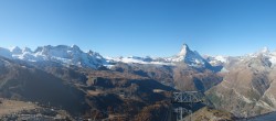 Archiv Foto Webcam Rothorn Zermatt mit Monte Rosa Massiv 09:00