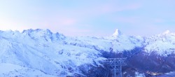 Archiv Foto Webcam Rothorn Zermatt mit Monte Rosa Massiv 05:00