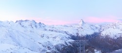 Archiv Foto Webcam Rothorn Zermatt mit Monte Rosa Massiv 06:00