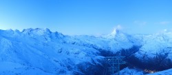 Archived image Webcam Rothorn Zermatt with Monte Rosa 05:00