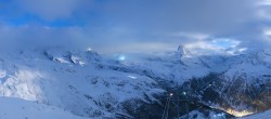 Archived image Webcam Rothorn Zermatt with Monte Rosa 05:00