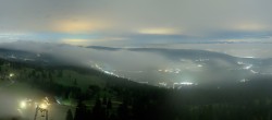 Archiv Foto Webcam Panoramacam über Tête de Ran im Pays de Neuchâtel 23:00