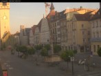 Archiv Foto Webcam Blick auf den Stadtturm und Stadtplatz Straubing 05:00