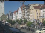 Archiv Foto Webcam Blick auf den Stadtturm und Stadtplatz Straubing 09:00