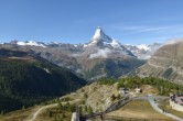 Archiv Foto Webcam Zermatt: Station Sunnega mit Blick aufs Matterhorn 09:00