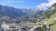 Archiv Foto Webcam Zermatt: Blick über das Dorf von Spiss 09:00