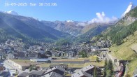 Archiv Foto Webcam Zermatt: Blick über das Dorf von Spiss 10:00