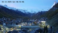 Archiv Foto Webcam Zermatt: Blick über das Dorf von Spiss 05:00