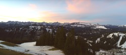 Archiv Foto Webcam Panoramablick Skigebiet Grasgehren 06:00