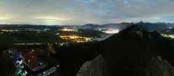 Archiv Foto Webcam Pfronten: Blick von der Burgruine Falkenstein 23:00
