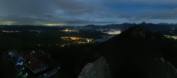 Archiv Foto Webcam Pfronten: Blick von der Burgruine Falkenstein 23:00