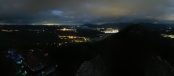 Archiv Foto Webcam Pfronten: Blick von der Burgruine Falkenstein 01:00