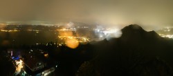 Archiv Foto Webcam Pfronten: Blick von der Burgruine Falkenstein 03:00