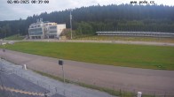 Archiv Foto Webcam Biathlon Arena Nové Město - Blick zum Schießstand 08:00