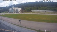 Archiv Foto Webcam Biathlon Arena Nové Město - Blick zum Schießstand 11:00