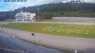 Archiv Foto Webcam Biathlon Arena Nové Město - Blick zum Schießstand 13:00