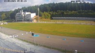 Archiv Foto Webcam Biathlon Arena Nové Město - Blick zum Schießstand 08:00