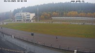 Archiv Foto Webcam Biathlon Arena Nové Město - Blick zum Schießstand 09:00