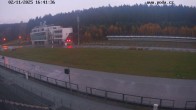Archiv Foto Webcam Biathlon Arena Nové Město - Blick zum Schießstand 15:00