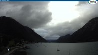 Archived image Webcam Pertisau at Achensee - footbridge 19:00