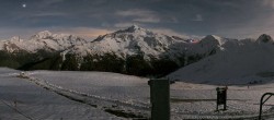 Archiv Foto Webcam La Plagne - Bergstation Sessellift Bijolin 23:00