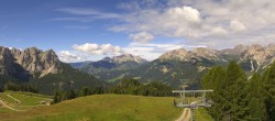 Archived image Webcam Pozza di Fassa: Panoramic view Dolomites 09:00
