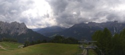 Archived image Webcam Pozza di Fassa: Panoramic view Dolomites 13:00