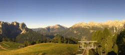 Archived image Webcam Pozza di Fassa: Panoramic view Dolomites 07:00