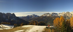 Archived image Webcam Pozza di Fassa: Panoramic view Dolomites 09:00