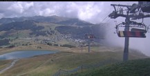 Archiv Foto Webcam Les Saisies - Bergstation Sessellift Bisanne 11:00
