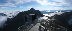Archiv Foto Webcam Peak Walk Hängebrücke Glacier 3000 08:00