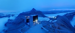 Archiv Foto Webcam Peak Walk Hängebrücke Glacier 3000 19:00