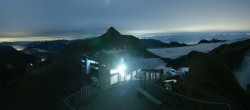 Archiv Foto Webcam Peak Walk Hängebrücke Glacier 3000 03:00