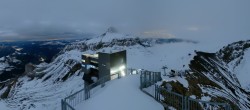 Archiv Foto Webcam Peak Walk Hängebrücke Glacier 3000 21:00