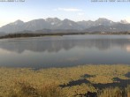 Archived image Webcam at Hopfen am See: Restaurant Fischerhütte 02:00