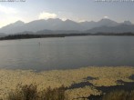 Archived image Webcam at Hopfen am See: Restaurant Fischerhütte 06:00