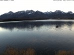 Archived image Webcam at Hopfen am See: Restaurant Fischerhütte 06:00