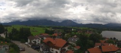 Archived image Webcam Hopfensee - View to Reutte-Hahnenkamm ski resort 11:00