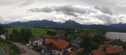 Archived image Webcam Hopfensee - View to Reutte-Hahnenkamm ski resort 13:00