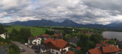 Archived image Webcam Hopfensee - View to Reutte-Hahnenkamm ski resort 17:00