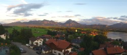 Archived image Webcam Hopfensee - View to Reutte-Hahnenkamm ski resort 19:00