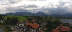 Archiv Foto Webcam Hopfensee - Blick Richtung Skigebiet Reutte-Hahnenkamm 11:00