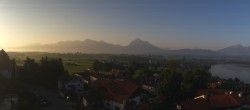 Archived image Webcam Hopfensee - View to Reutte-Hahnenkamm ski resort 01:00