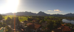 Archived image Webcam Hopfensee - View to Reutte-Hahnenkamm ski resort 08:00