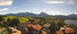 Archived image Webcam Hopfensee - View to Reutte-Hahnenkamm ski resort 11:00