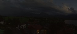 Archiv Foto Webcam Hopfensee - Blick Richtung Skigebiet Reutte-Hahnenkamm 19:00