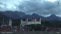 Archiv Foto Webcam Hohes Schloss in Füssen 20:00