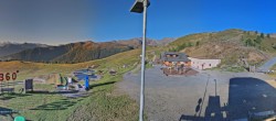 Archived image Webcam Panoramic view from mountain hut Plantapatsch in Watles (Vinschgau Valley) 07:00